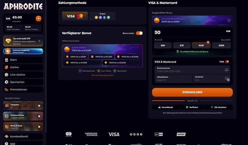 Learn about aphrodite casino login